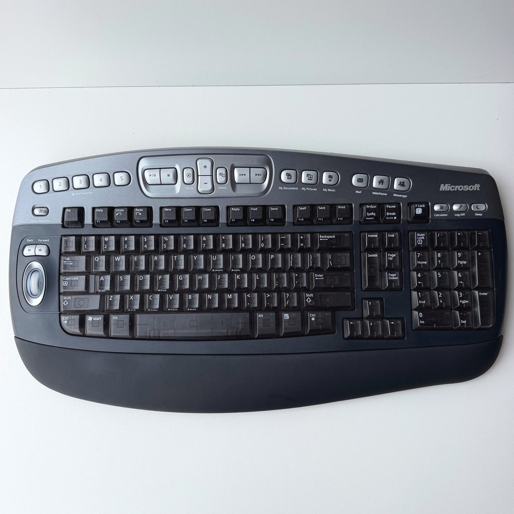 Microsoft Wireless Desktop Elite Ergonomic Keyboard Model 1011 *Missing Dongle*